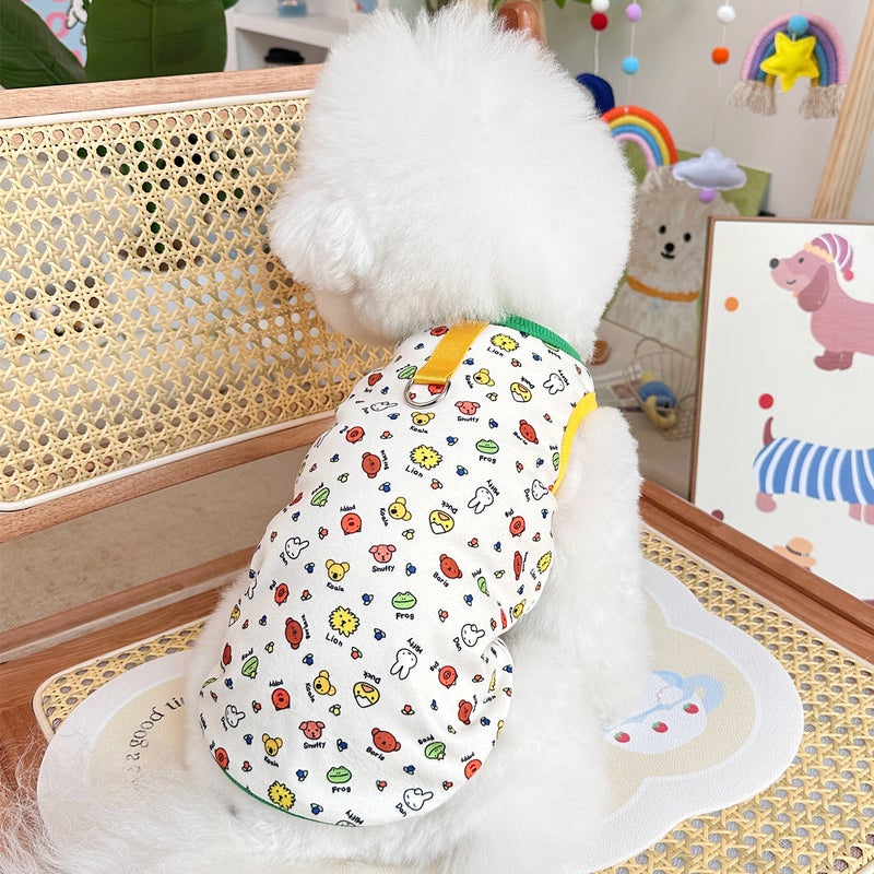 Fleece Pet Vest for Small to Medium Dogs, White - Image 3