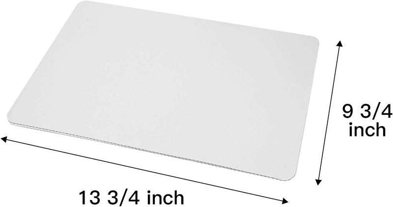 Onemore White Quarter Cake Sheet 13.75” x 9.75” Cake Board Sturdy Rectangle Greaseproof Pad Full 15 Pk Boards (15, White) - Image 2