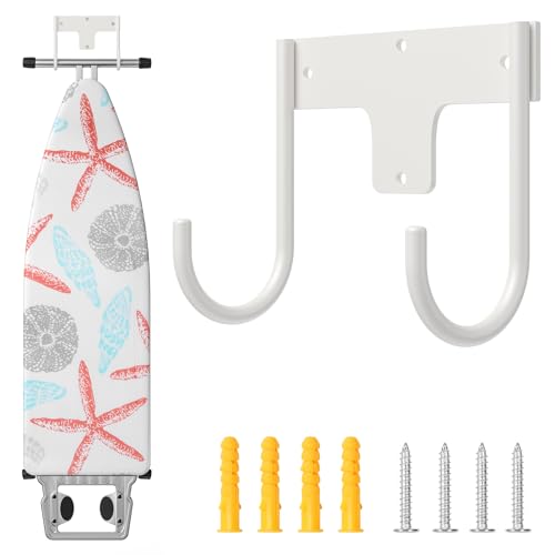 ORLESS Ironing Board Holder Wall Mount, Ironing Board Hanger, Ironing Board Holder, Iron Board Hook Wall Mount, for Laundry Rooms 5 Inch - Image 1