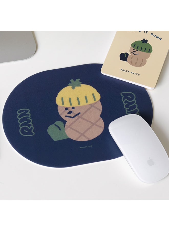 South Korea Imported Romane Cute Cartoon Special-shaped Niche Home Office Mouse Mat Ins Non-slip Female Game-Color:225x170mm-Pattern:Pita Yellow Woolen Hat  - Image 1