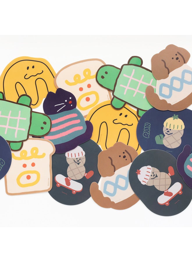 South Korea Imported Romane Cute Cartoon Special-shaped Niche Home Office Mouse Mat Ins Non-slip Female Game-Color:225x170mm-Pattern:Pita Yellow Woolen Hat  - Image 2