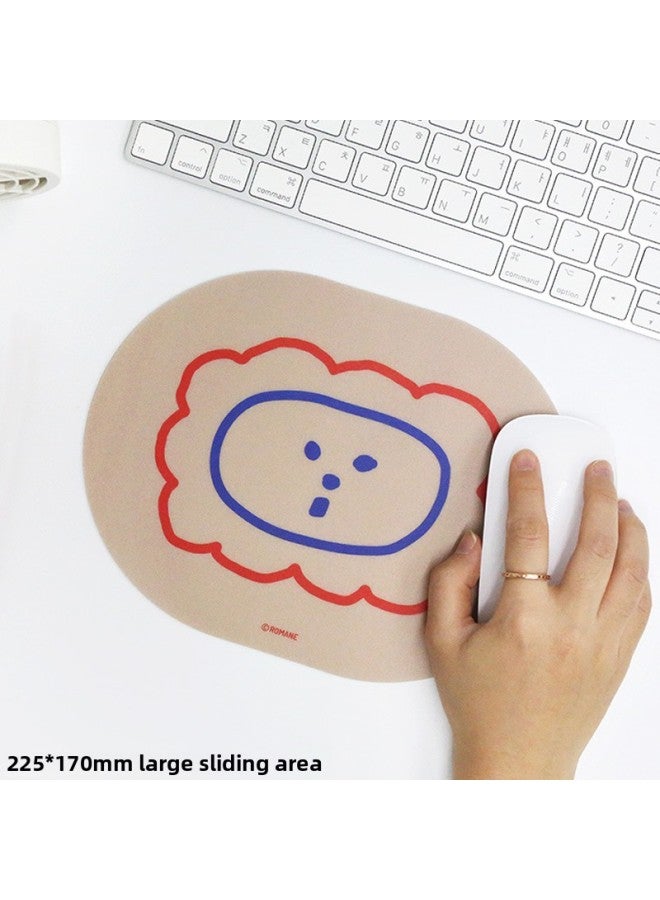 South Korea Imported Romane Cute Cartoon Special-shaped Niche Home Office Mouse Mat Ins Non-slip Female Game-Color:225x170mm-Pattern:Pita Yellow Woolen Hat  - Image 4