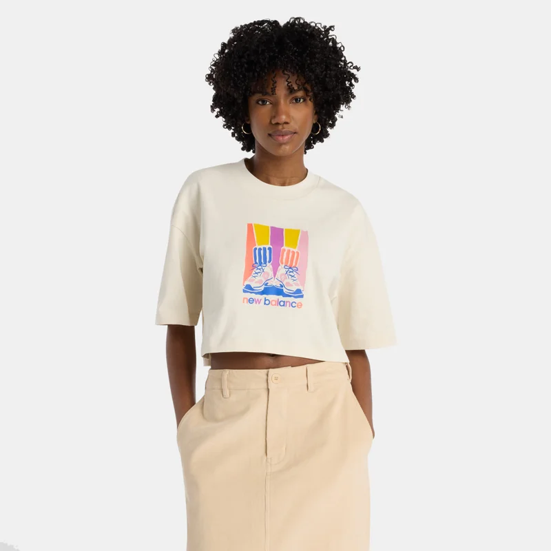 New Balance Women's Athletics Gradient Shoes Graphic T-Shirt