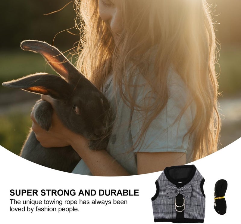 DOITOOL 3sets Vest and Leash Kit Comfortable Animal Suit for Outdoor Activities and Daily Walks for Bunnies Guinea Pigs and Other Pets - Image 3