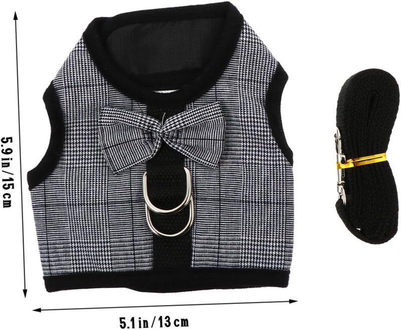 DOITOOL 3sets Vest and Leash Kit Comfortable Animal Suit for Outdoor Activities and Daily Walks for Bunnies Guinea Pigs and Other Pets - Image 2