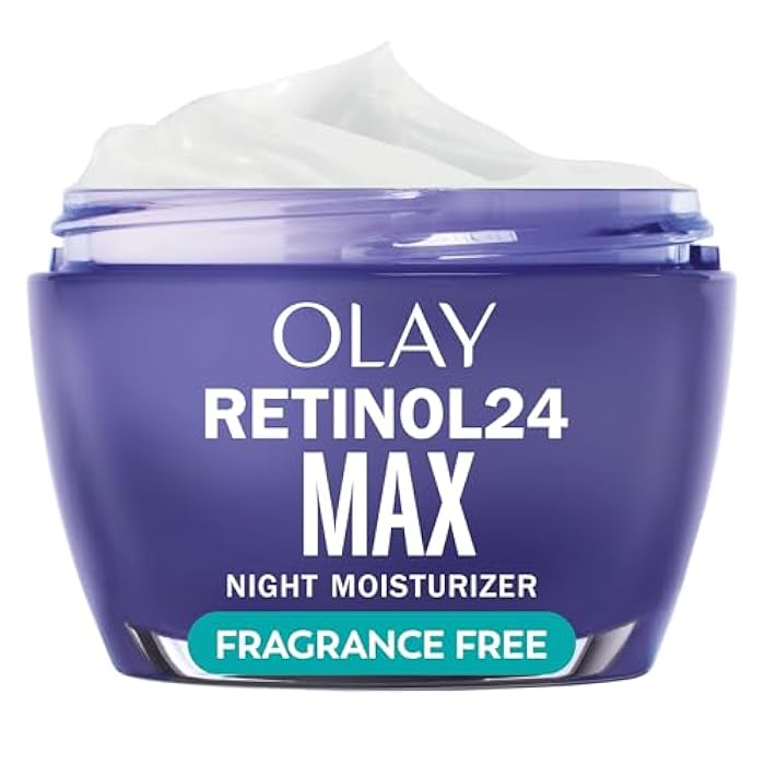 Olay Retinol Night Cream for Women, MAX, Anti-Aging Face Moisturizer, Fragrance-Free, Gift for Women, Non Greasy - Anti-Wrinkle, Hydrating Skin Care - Triple Collagen Cream, Niacinamide, 1.7oz - Image 1
