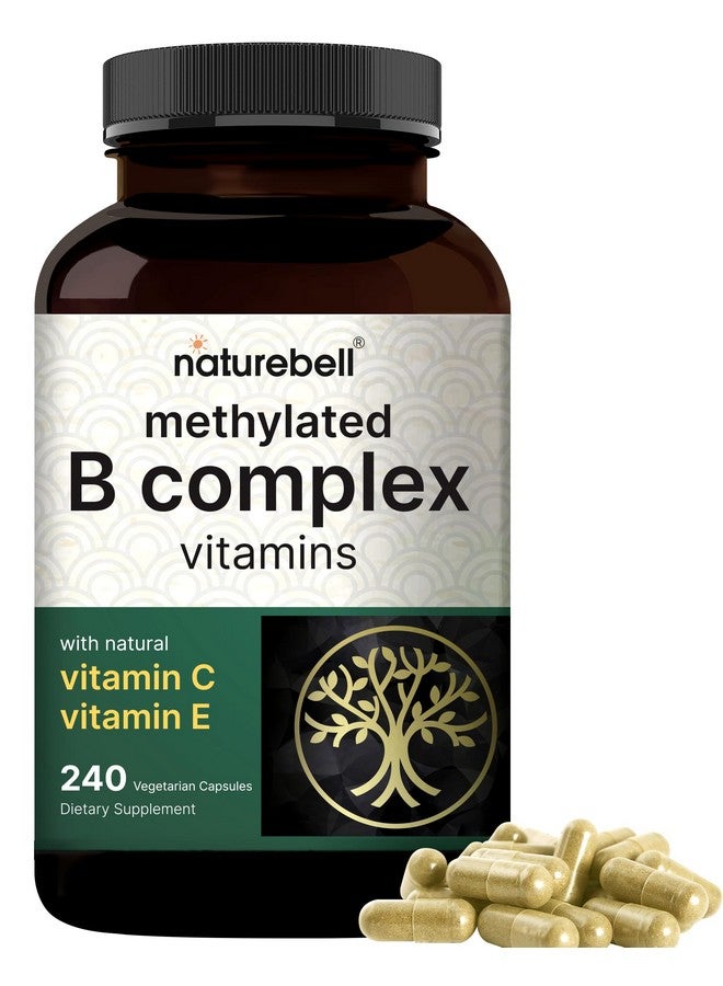 NatureBell Methylated B Complex Vitamins, 240 Veggie Capsules | Multivitamin B Complex | B12, Folate, Biotin & More - with Natural Vitamin C, E, Choline & Inositol - Immune, Energy, & Prenatal Support - Image 1