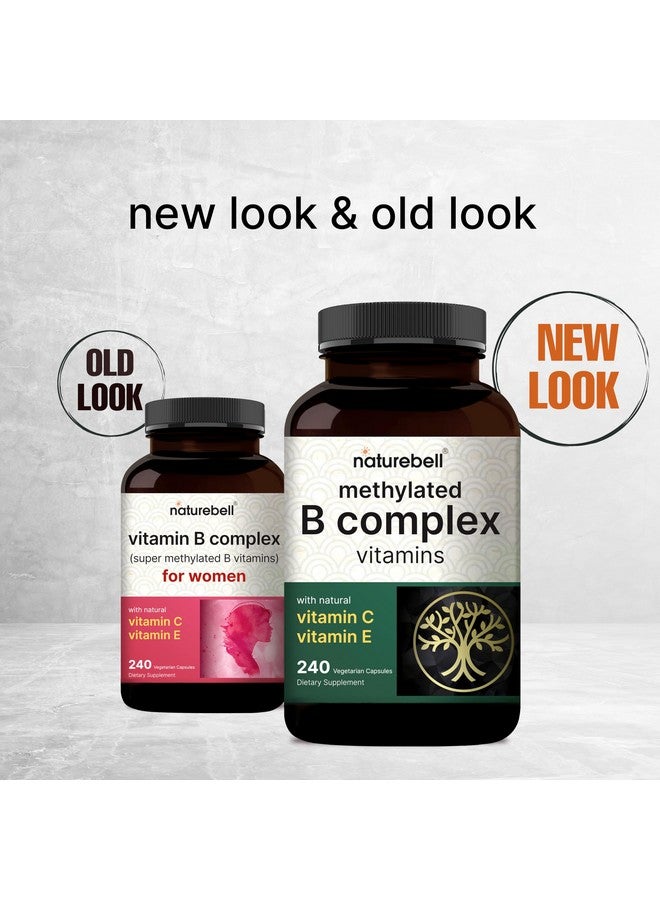 NatureBell Methylated B Complex Vitamins, 240 Veggie Capsules | Multivitamin B Complex | B12, Folate, Biotin & More - with Natural Vitamin C, E, Choline & Inositol - Immune, Energy, & Prenatal Support - Image 3
