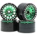 hobbysoul 4pcs RC Aluminium Alloy 22 beadlock Wheels Rims Hex 12mm GreenBlack Color - Image 2