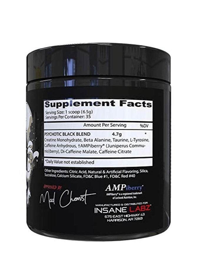 Insane labz Psychotic Mid Stimulant Black Edition Pre Workout Powder Grape  - Image 2