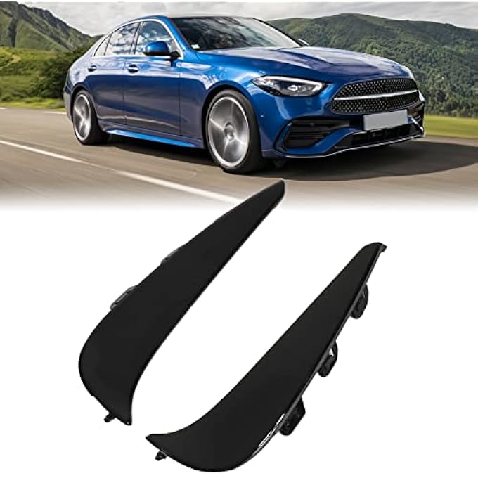 Sorandy Gloss Black Front Bumper Fog Grille Air Vent Cover Trims, ABS Material Trims, Reliable One Pair Replacement for C Class W206 AMG Line 2022+ 206 885 2902 3002 - Image 5