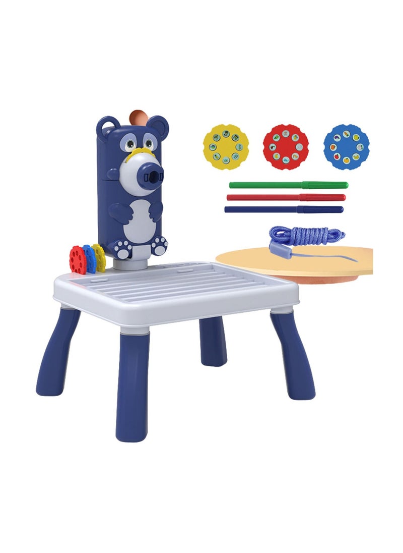 Toyland - Multifunction 4 in 1 LED Mini Bear Projector Art Drawing Table Game Lamp Light Board Educational Learning Painting Tool Toys for Kids - Image 1