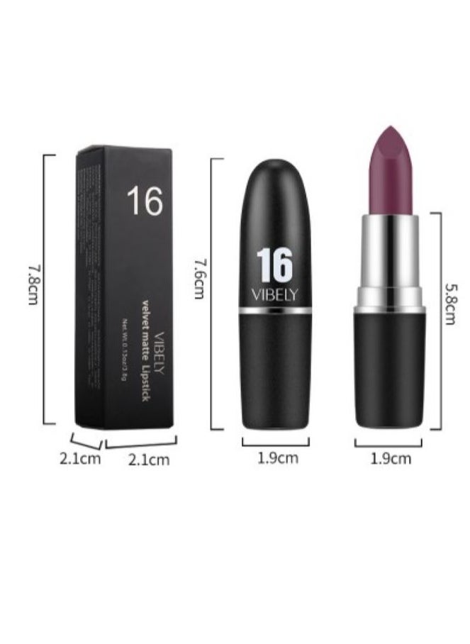 Vibely - Vibely Velvet Matte Lipstick: Rich, Bold Color with a Soft Matte Finish Waterproof, Long-Lasting & Flawless Velvet Lips, One Size 09# - Image 1