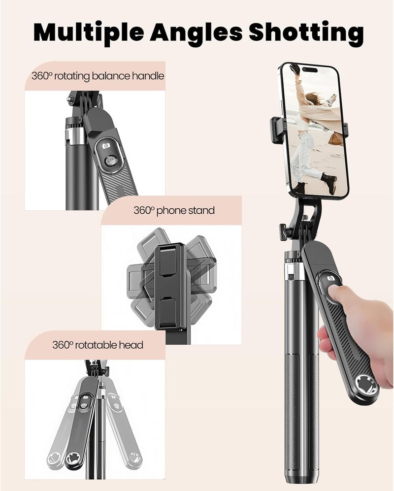 180cm Selfie Stick Tripod with Ground Spike & Wireless Remote for iPhone/Android/GoPro - Image 3
