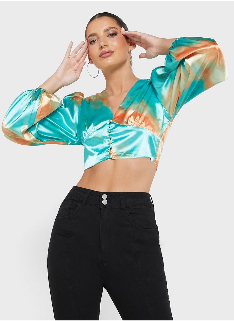 Ginger - Tie Dye Crop Top - Image 1