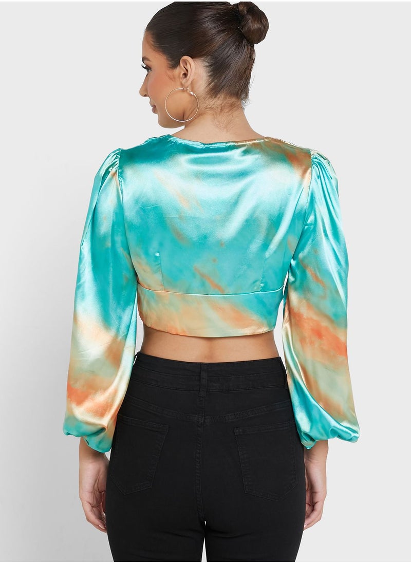 Ginger - Tie Dye Crop Top - Image 1