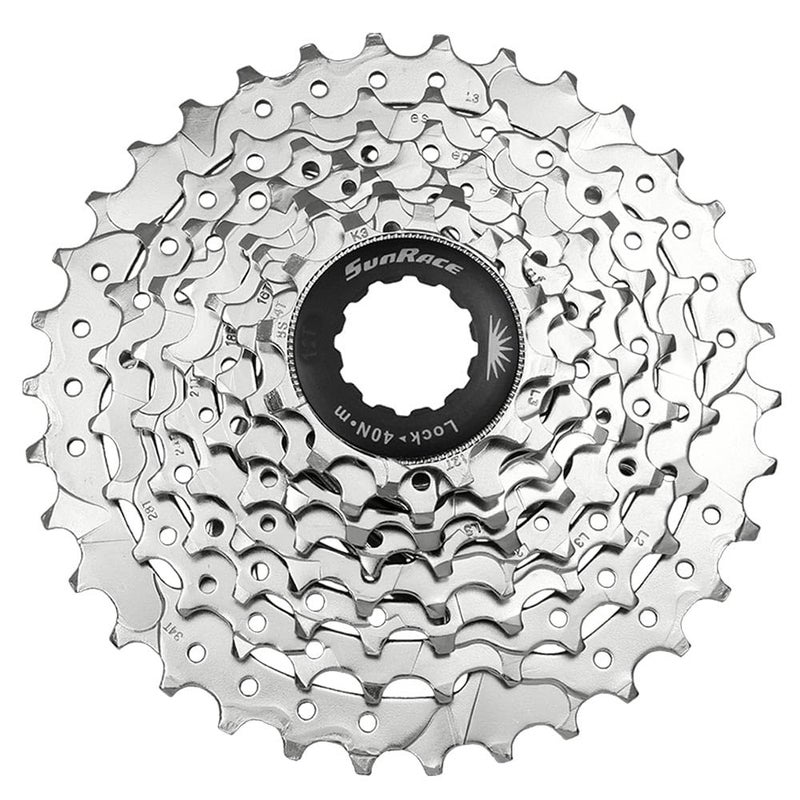 Sunrace CSM66 8-Speed Nickel Plated Cassette, 11-34T