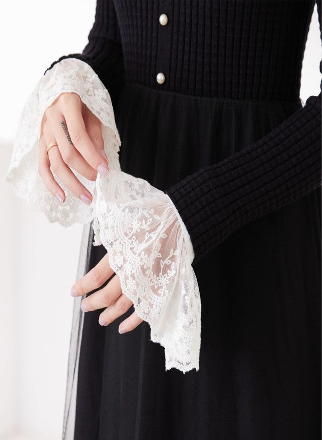 Joyci Detachable Cuffs for Women Wrist, Sleeves Wrist Cuffs Bracelets for Women Girl Victorian Costumes Most Styles (Lace A) - Image 5