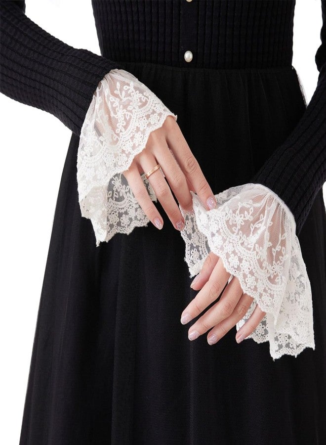 Joyci Detachable Cuffs for Women Wrist, Sleeves Wrist Cuffs Bracelets for Women Girl Victorian Costumes Most Styles (Lace A) - Image 1