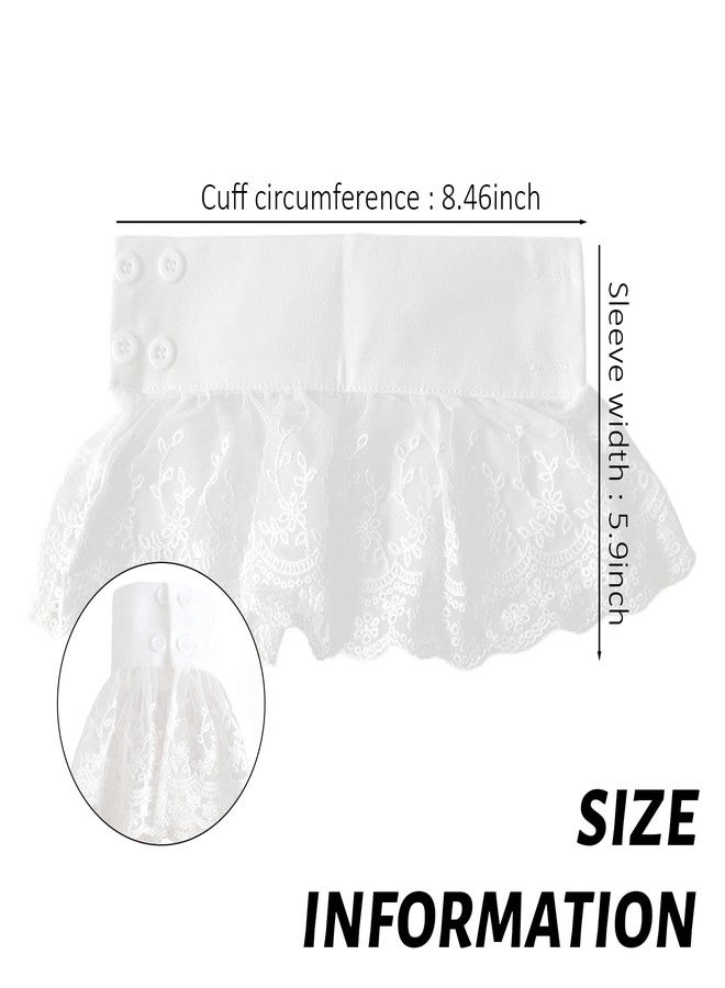 Joyci Detachable Cuffs for Women Wrist, Sleeves Wrist Cuffs Bracelets for Women Girl Victorian Costumes Most Styles (Lace A) - Image 4