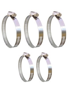 ES EKSAFAR ESEKSAFAR Stainless steel Adjustable Hose clamp 2pc 3 inch and 3pc 4 inch set Pack of 5  - Image 1
