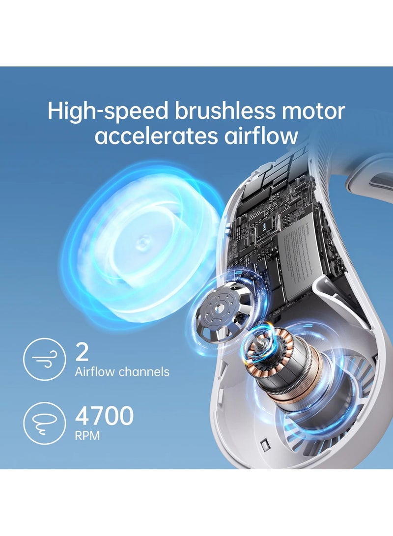 جيسيو لايف مروحة رقبة جيسولايف Life4، بطارية 5000 مللي أمبير/ساعة - ابيض - Image 5