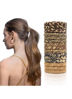 30 PCS Hair Ties for Women  Seamless Elastic Hair Bands Gentle No Damage Ponytail Holders for ThinThick Hair Durable Fashion Hair Accessories for Girl MotherLeopard Print