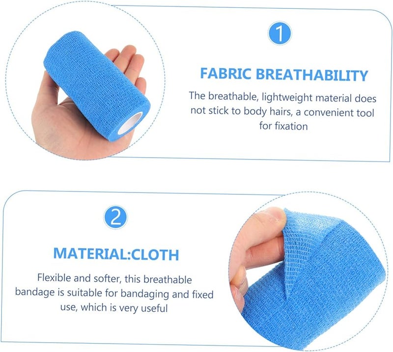 ميكيكيت 2 لفة ضمادة بقرة ذاتية اللصق لفاف مرن للجروح والعناية بالحوافر - Image 3