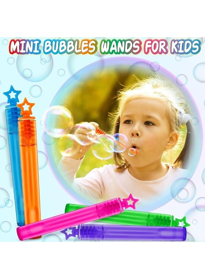 DURKU 48 Mini Bubble Wands for Kids, Colorful Bubble Toys for Outdoor Fun, Classroom Giveaways, Carnival Prizes Toy, Party Supplies - Image 4