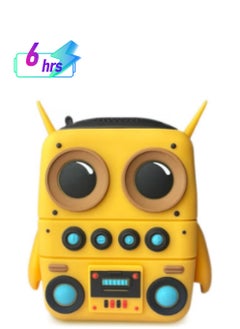 Cartoon Mini Bluetooth Speaker, Small Bluetooth 5.0 Speaker IP65 Wireless Bluetooth Mini Speaker Cute Robot Portable Wireless Speaker Miniature Wireless Robot Speaker for Home Camping Beach Outdoor