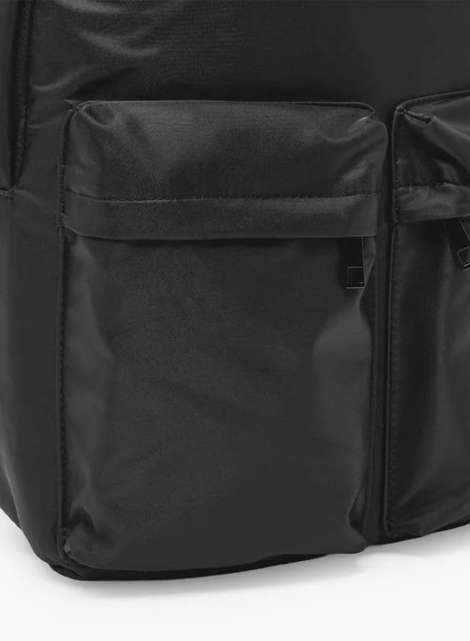 Duchini BLACK Men Logo Embroidered Backpack  | Best Price UAE