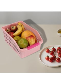 Nabhya Nabhya 4 Pieces Plastic Storage Basket Multipurpose Colorful Basket for Kitchen & Home Organiser Box for Wardrobe, Fruits Vegetables, Toys, Stationary Items (Pack of 4) (Multi-Colour)  - Image 3