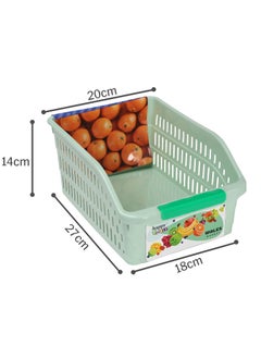 Nabhya Nabhya 4 Pieces Plastic Storage Basket Multipurpose Colorful Basket for Kitchen & Home Organiser Box for Wardrobe, Fruits Vegetables, Toys, Stationary Items (Pack of 4) (Multi-Colour)  - Image 4