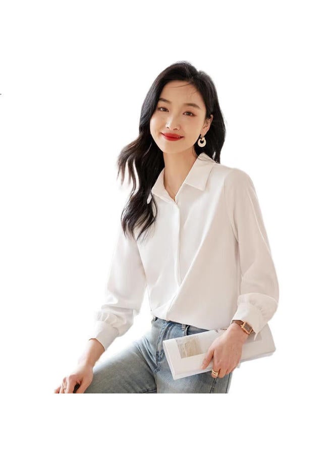 First Application Chushen Spring And Autumn Long Sleeve Women'S Professional Formal Interview Casual Commute White Shirt Top S13Kc2137 - Image 3