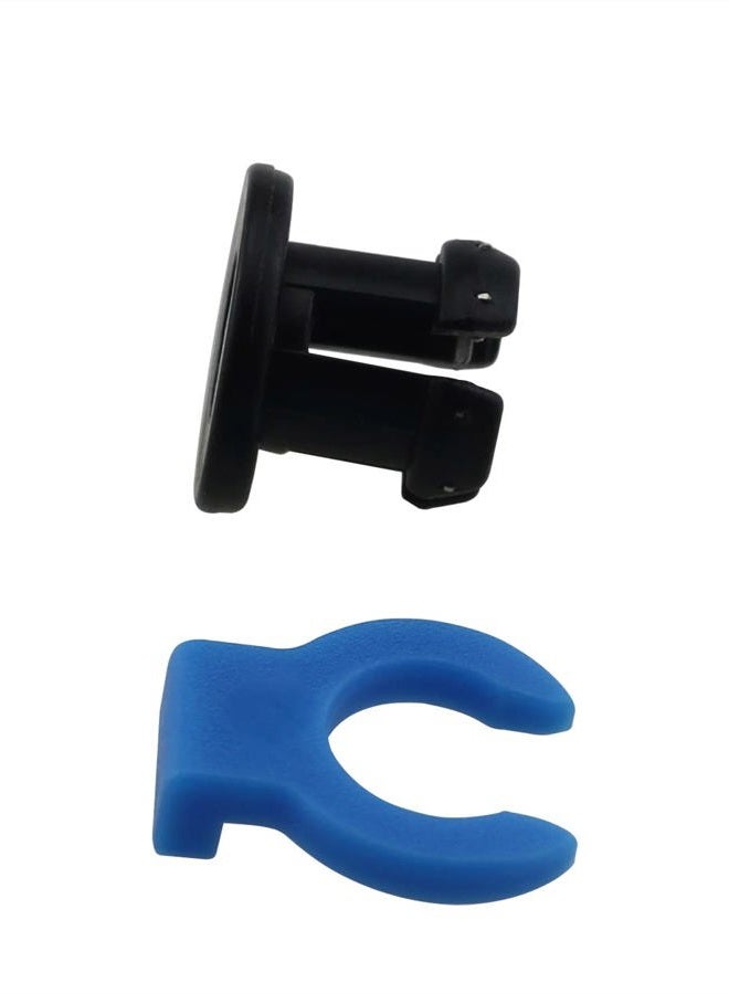 Ruiwaer 10PCS Bowden Tube Coupling Collet Clamp Clip Bowden Collet and Clip Set for Creality All Metal Hotend, Black, Blue - Image 3