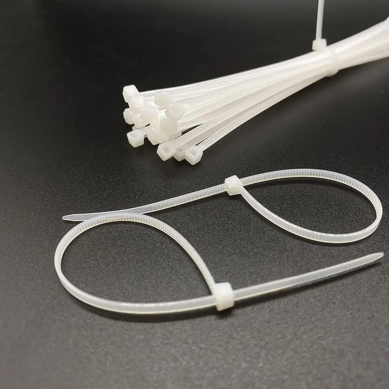 ADPP Plastic Cable Tie SelfLocking wrap Ties Perfect for home office garage travel and workshop Multipurpose White 100 Psc_6 Inch - Image 2