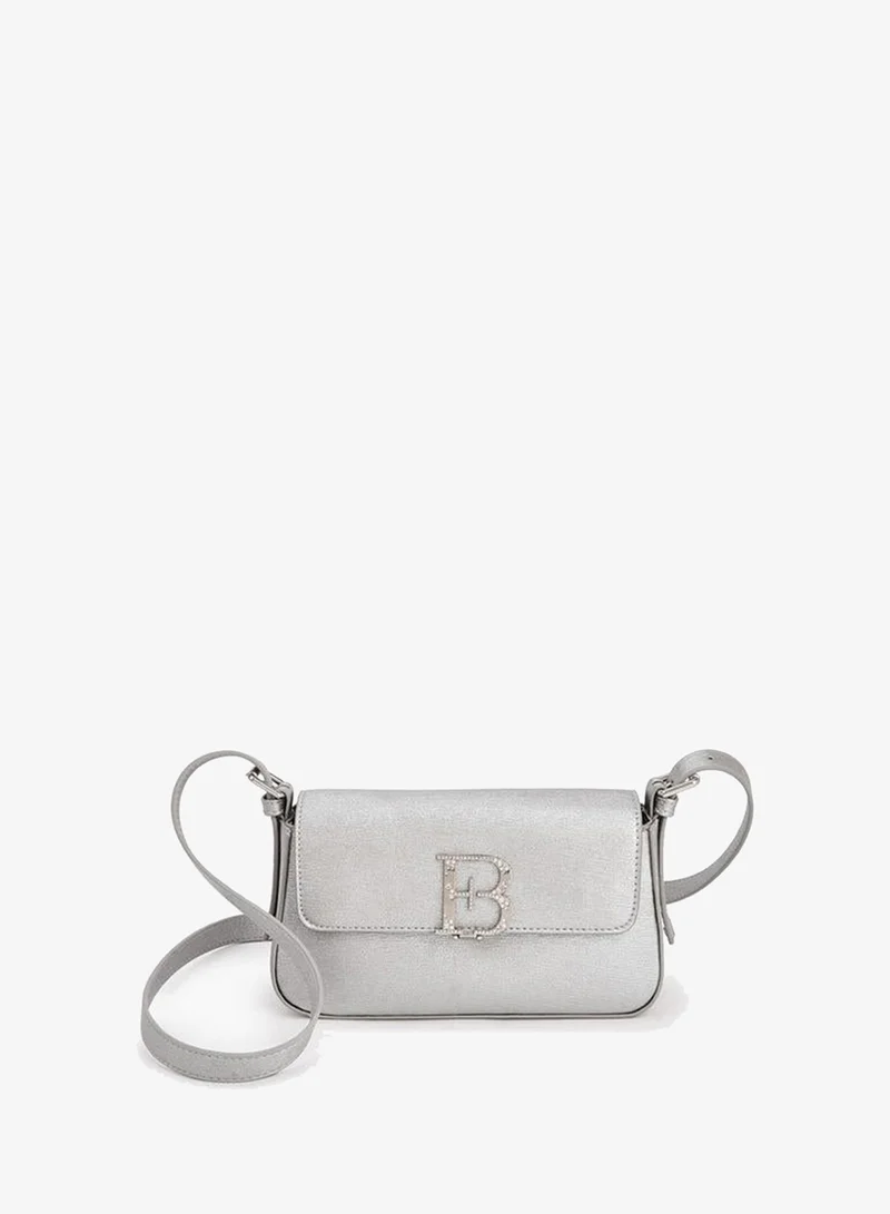 Floral Bella Embellished Logo Crossbody Bag with Adjustable Strap Ramadan Collection