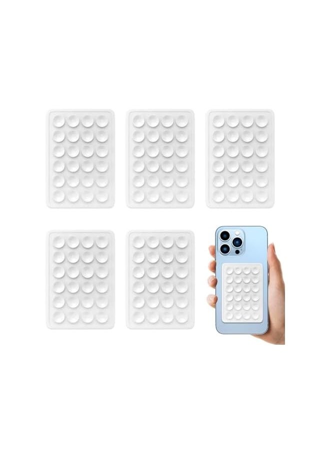 erorex 6 Pcs Silicone Suction Phone Case Adhesive Mount, YEESON Sillicon Adhesive Phone Compatible with iPhone and Android, Anti-Slip Hands-Free Fidget Toy Phone Holder for Selfies and Video (White)  - Image 1