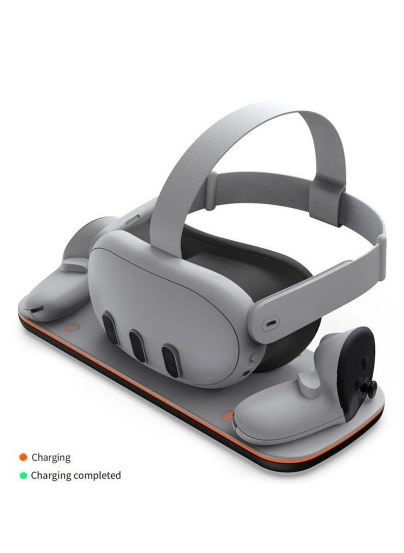 SYOSI - Fast Charging Dock for Meta Quest 3, Charging Station with LED Light,2 Rechargeable Batteries for Oculus Quest 3 Headset and Touch Controllers - Image 1