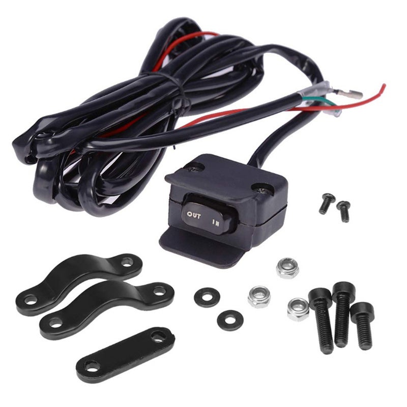 12V Winch Thumb Switch - Oem Standard Replacement With 10-Foot Harness, Complete Install Kit for Atv, Utv Off-Road Enthusiasts - Image 1