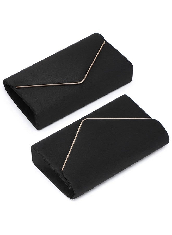 داسين حقيبة كلاتش نسائية مخملية للحفلات الرسمية من داسين مع حزام سلسلة (أسود) - Image 3