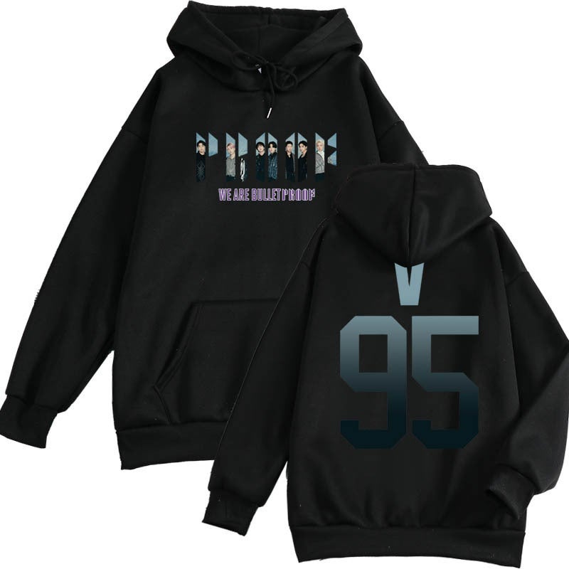 KPOP Band New Album Hoodie Sweatshirt V 95 Black