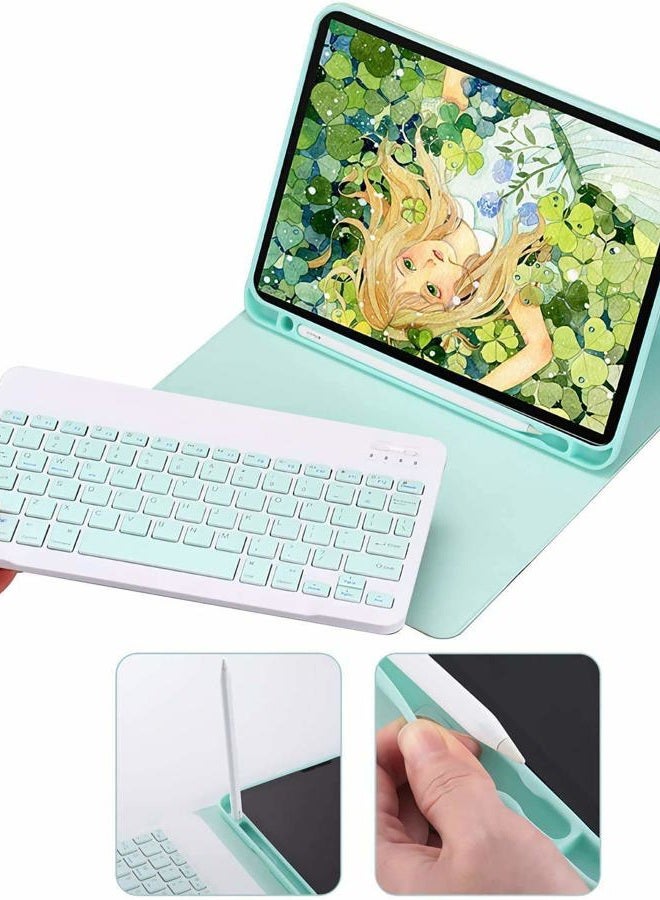 AnMengXinLing iPad Air 11 inch (M2) Case with Keyboard Mouse, iPad Air 6th Gen/iPad Air 5th/4th Gen Keyboard Case with Pencil Holder for iPad Air 11 2024/Air 5/Air 4, Purple - Image 4