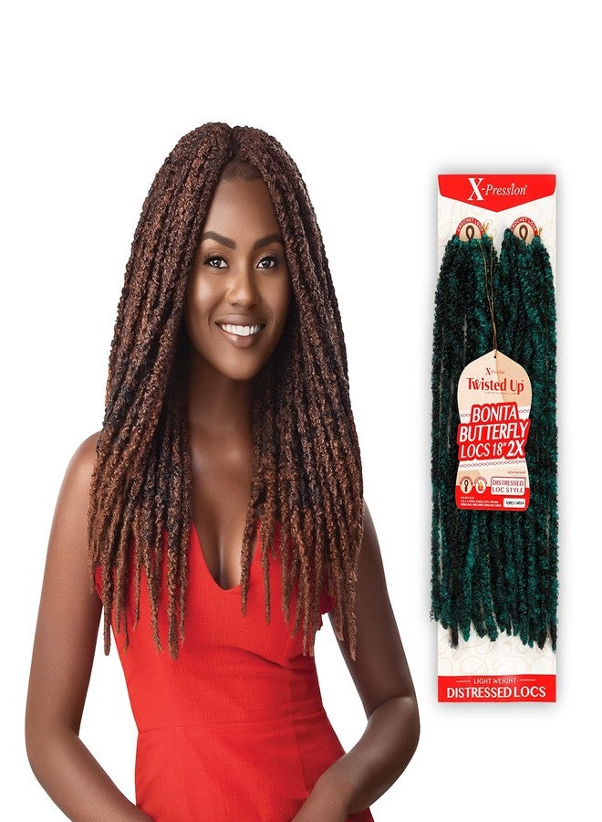 x-pression Outre Crochet Braids X-Pression Twisted Up 2X Bonita Butterfly Locs 18" (1 Pack, EMLDBLU) - Image 2