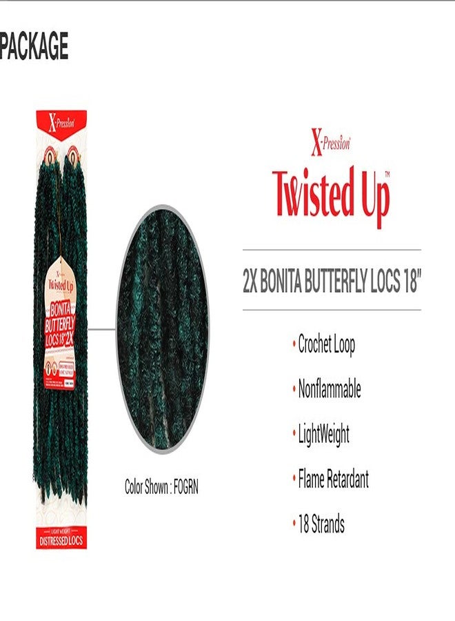 x-pression Outre Crochet Braids X-Pression Twisted Up 2X Bonita Butterfly Locs 18" (1 Pack, EMLDBLU) - Image 4