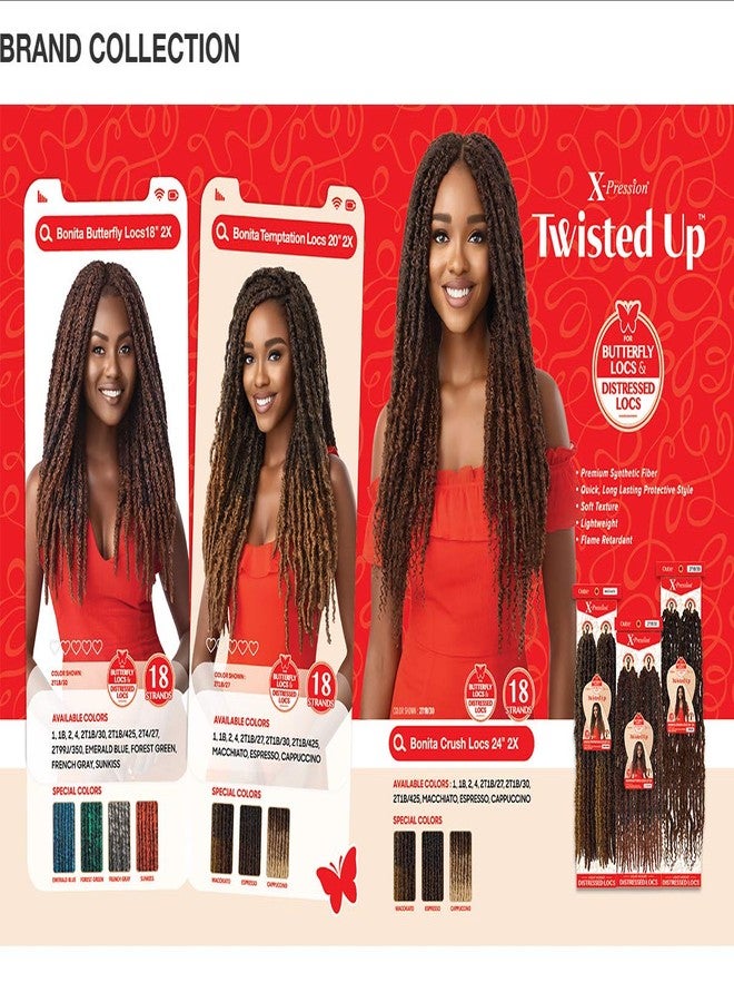 x-pression Outre Crochet Braids X-Pression Twisted Up 2X Bonita Butterfly Locs 18" (1 Pack, EMLDBLU) - Image 5
