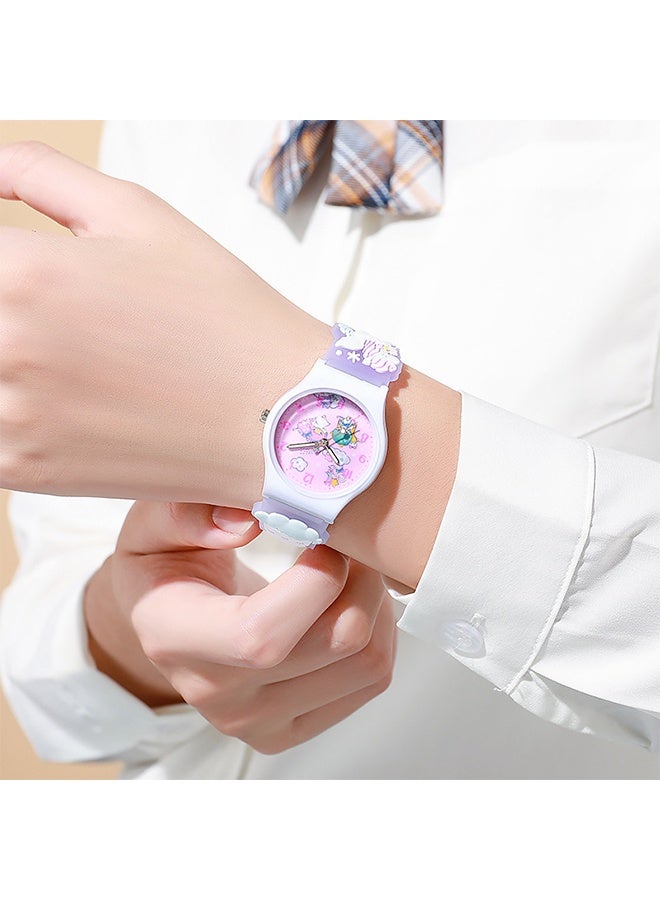 جي اس دن ساعة بنات - ساعة كرتونية ثلاثية الأبعاد مقاومة للماء للأطفال الصغار، هدايا للبنات من عمر 2 إلى 8 سنوات، ألعاب للبنات من عمر 3 إلى 4 سنوات، هدايا للأطفال - Image 3