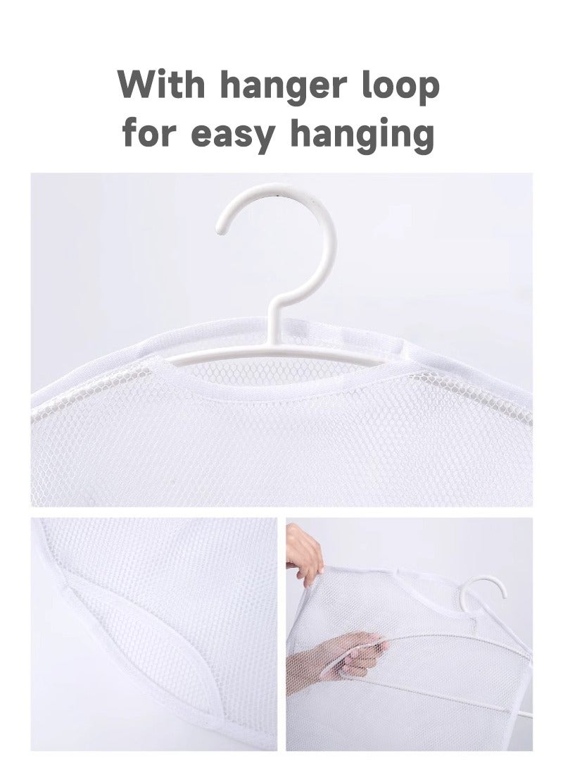 BestBuy 2 in 1- 1 Bag +1 Hanger, Multi-Hanger Net Bag for Drying Pillows & Toys – 2 Compartments, Space-Saving Closet Organizer  - Image 4