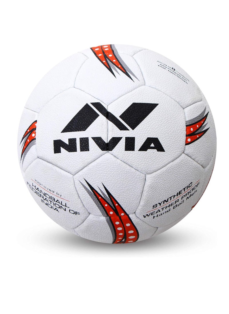 Nivia 371 Synthetic Handball | Leather | Unisex | 32 Panel |  Match Ball | Better Quality | Water Resistant  - Image 1