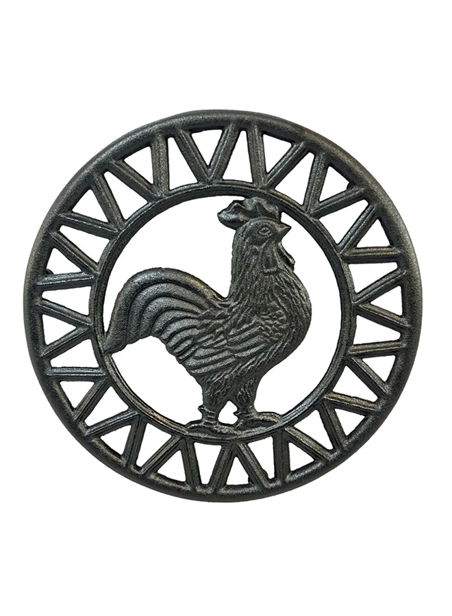 بارفيت صنع حامل بارفيه من الحديد الزهر على شكل دائري وبلون رمادي داكن ومقاس 19.5 سم TRIVET